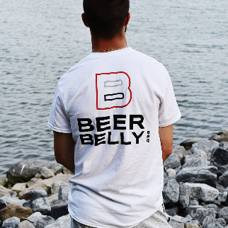 tandlæge Brandmand uddannelse Three color Beer Belly white T-Shirt | Beer Belly BBQ